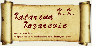 Katarina Kozarević vizit kartica